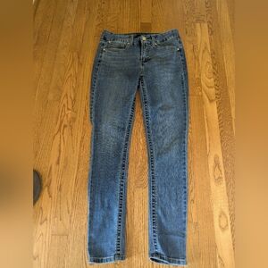 Seven 7 Women's Size 6 Jeans Tummyless High Rise Skinny Blue Denim Stretch